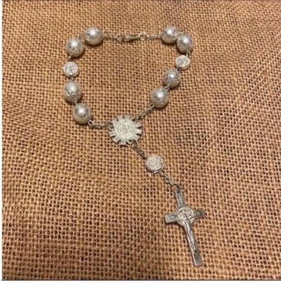 Catholic Religious Bead Cross Bracelets Rosary Sacred Heart of Mary New - Picture 5 of 12